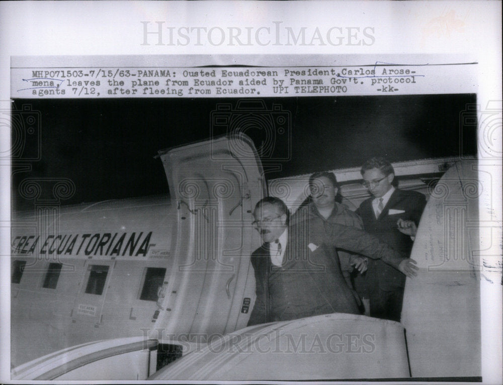 1963 Ecuadorean President carols Arosemena - Historic Images