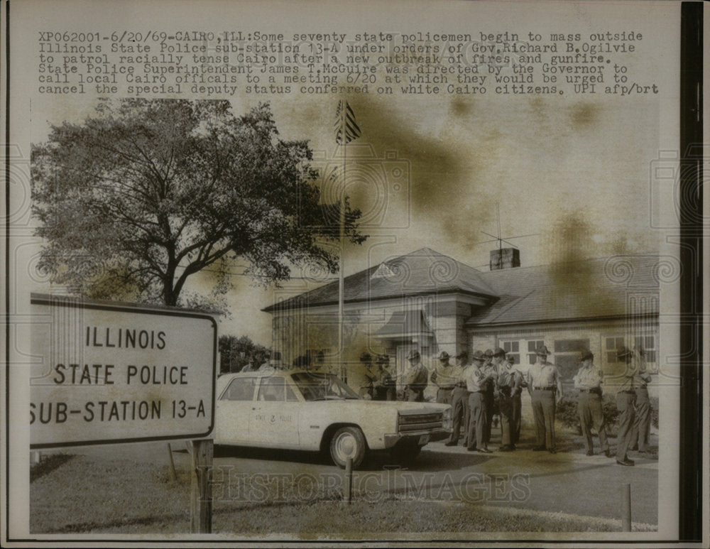 1969 Seventy state policemen Richard Patrol - Historic Images