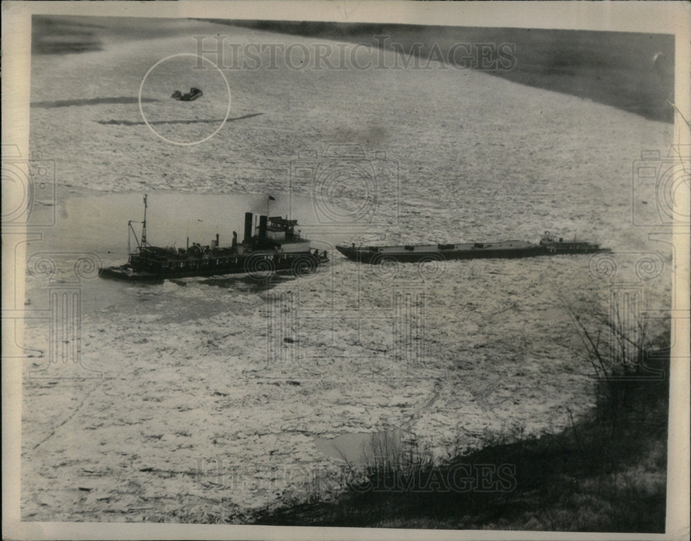 1940 Mississippi River Ranger Lens Ship Ice - Historic Images