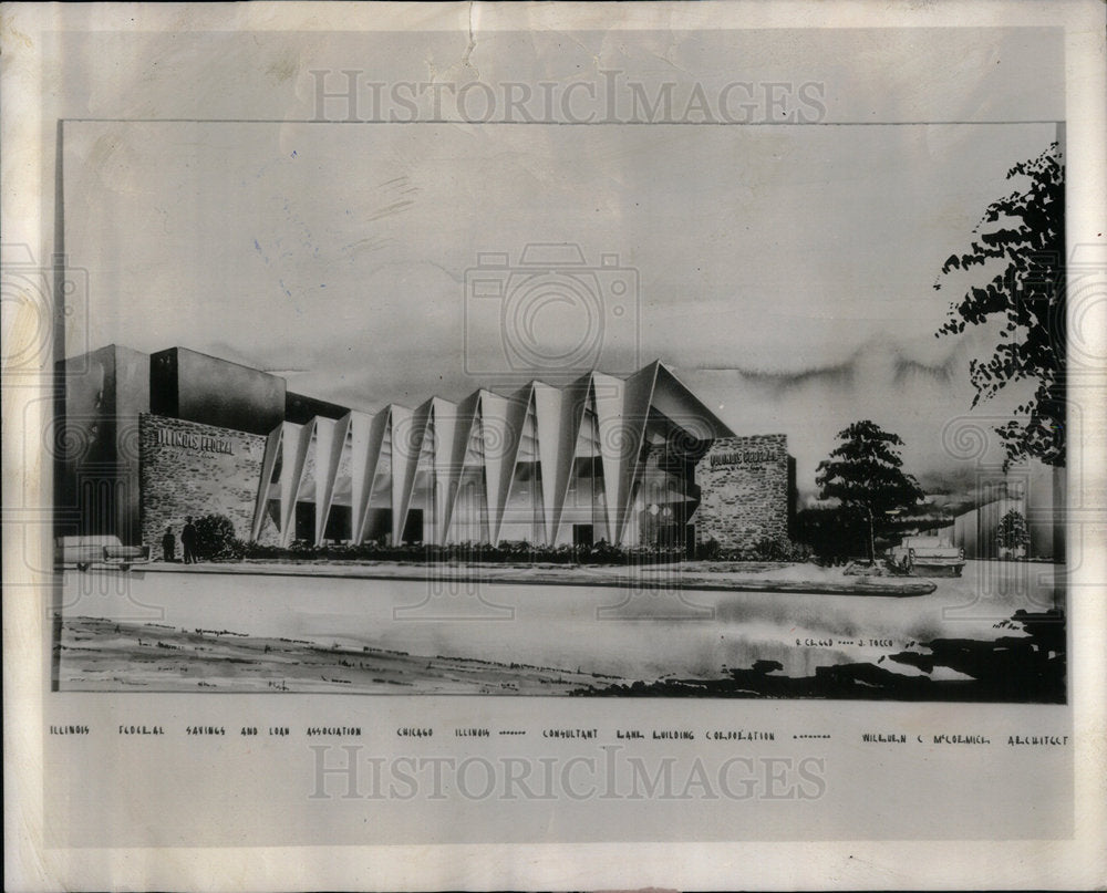 1961 Illinois Federal Savings Loans buildin - Historic Images