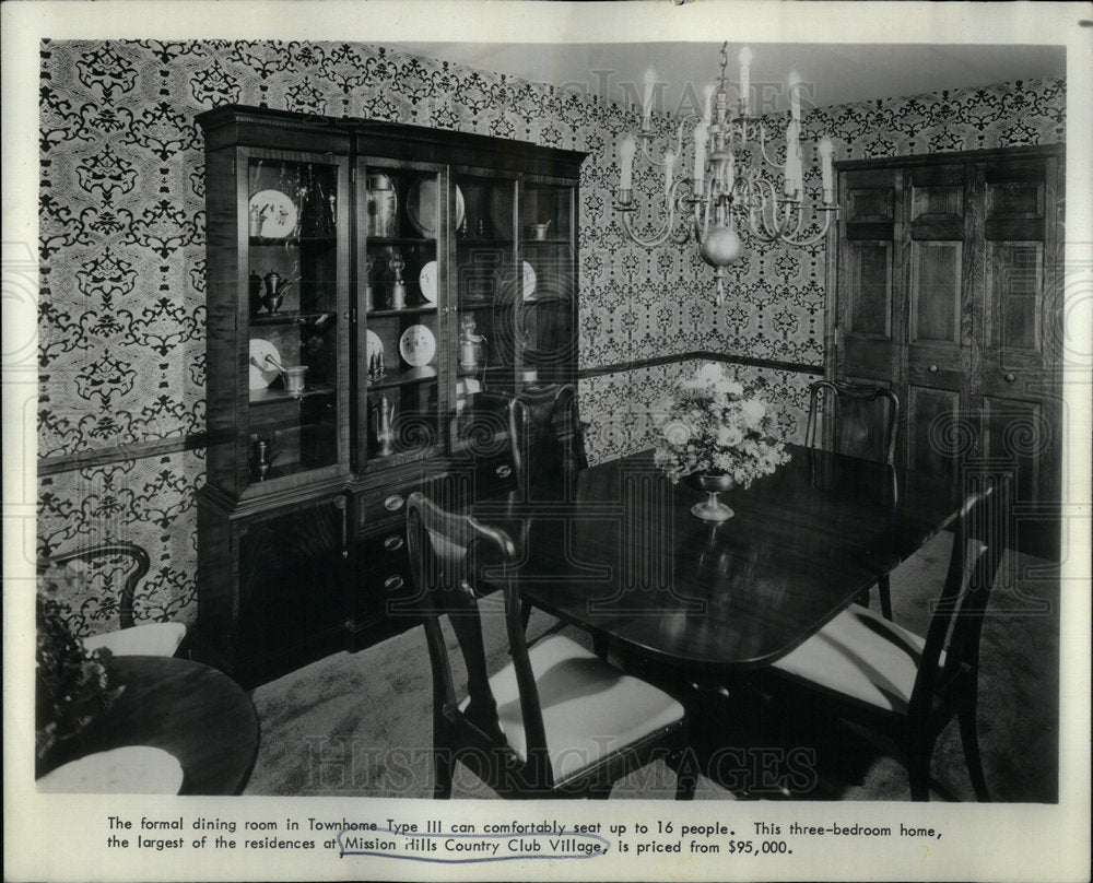 1973 Townhome dining room people Mission-Historic Images