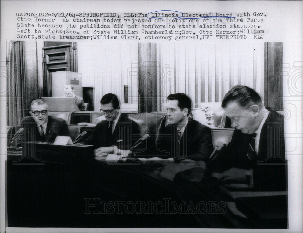 1964 Illinois Electral Board  Chairman - Historic Images