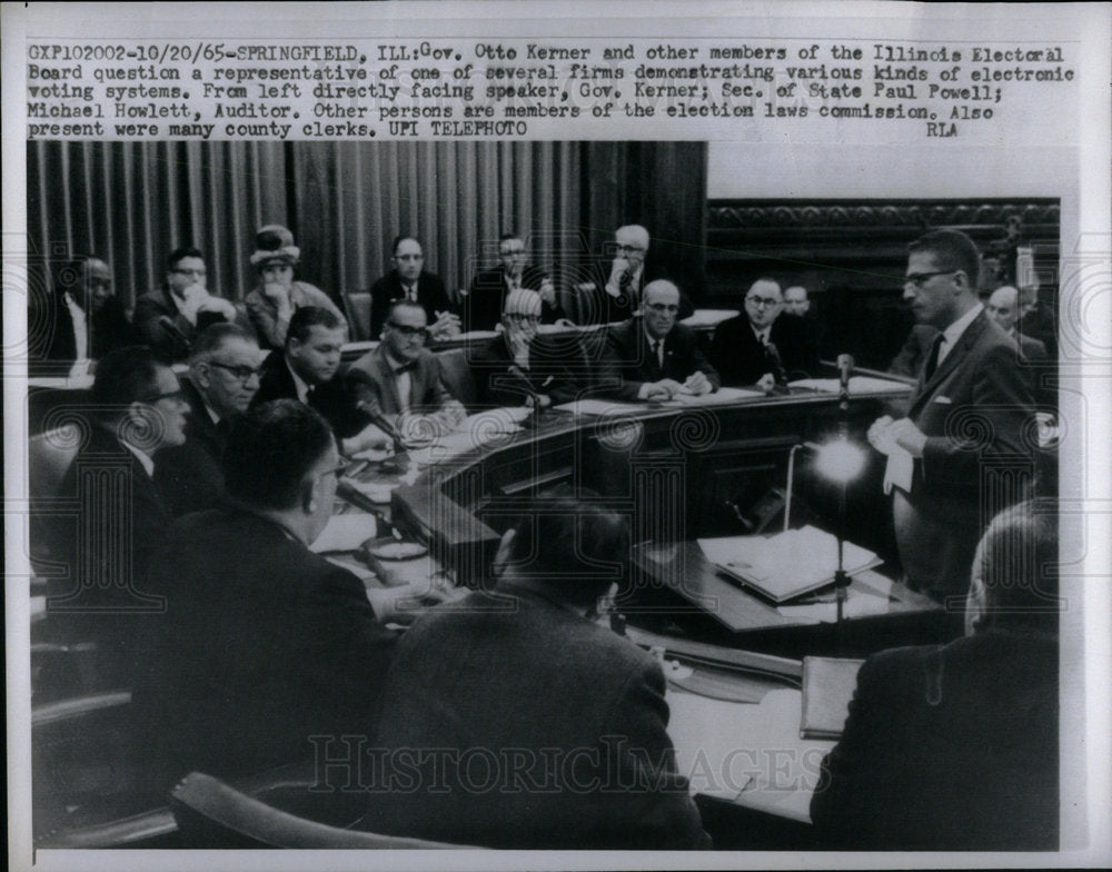 1965 Otto Kenrer members Electronic voting - Historic Images