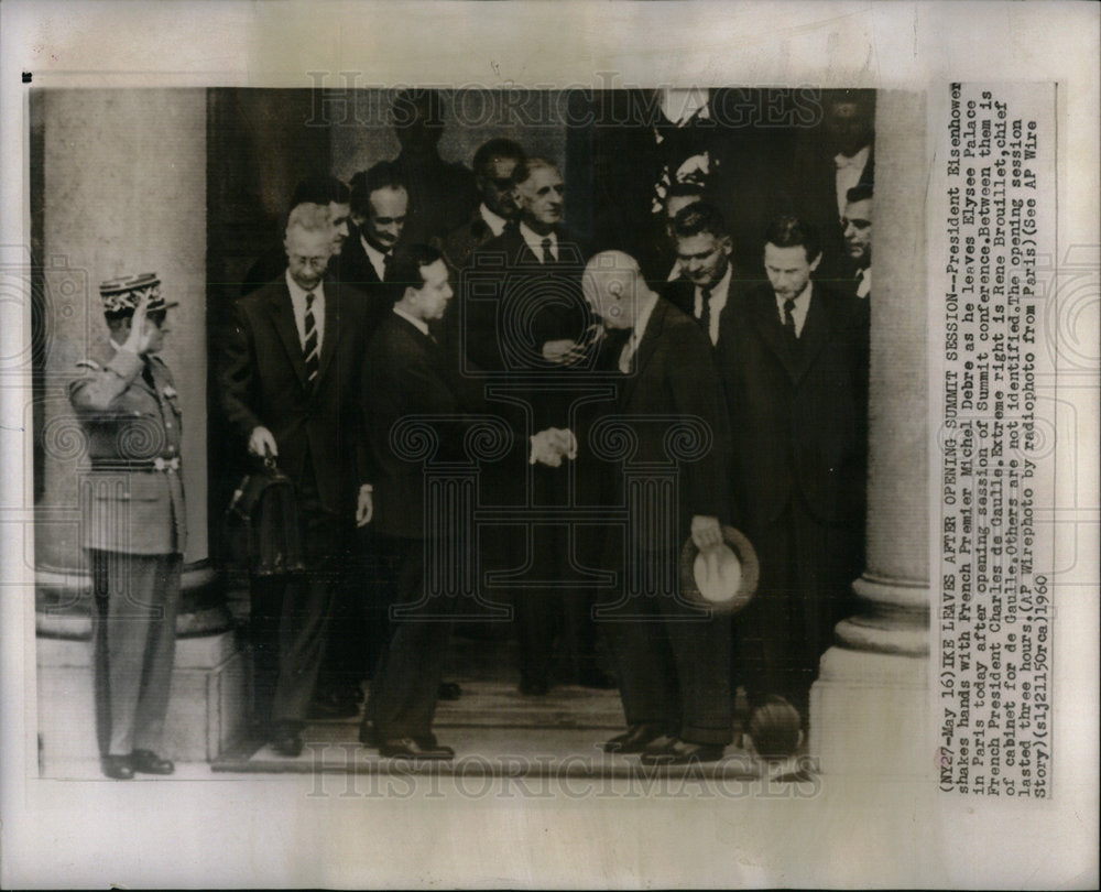 1960 Michel Debre Summit Session President - Historic Images