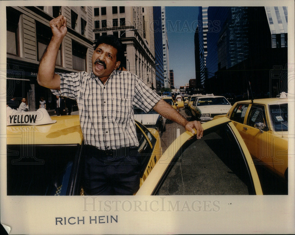 1992 All Liquad Cab Driver City Hall Shouts - Historic Images