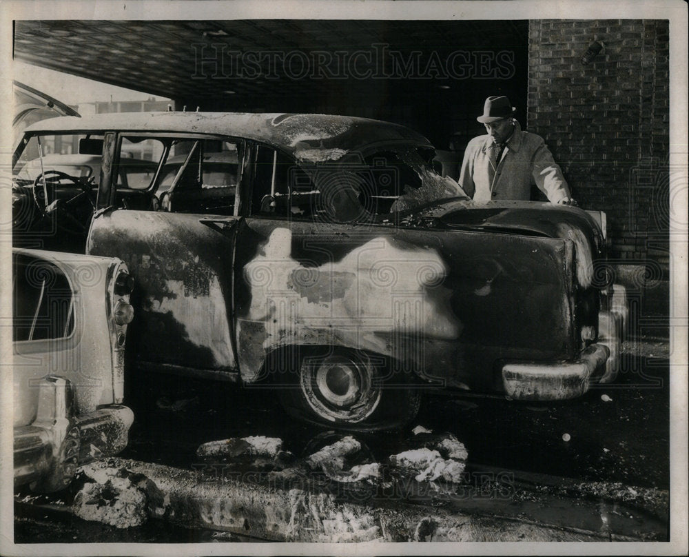 1962 Maceo R Brown Cab Destroyed Fire-Historic Images