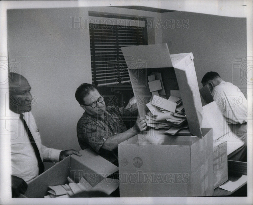 1961 Cab Vote NLRB HQ Ballot Boxes Official - Historic Images