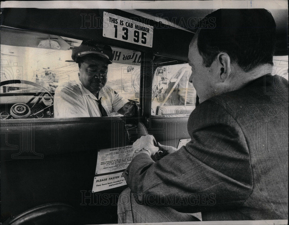 1969 Taxicab bullet-prof chicago driver - Historic Images