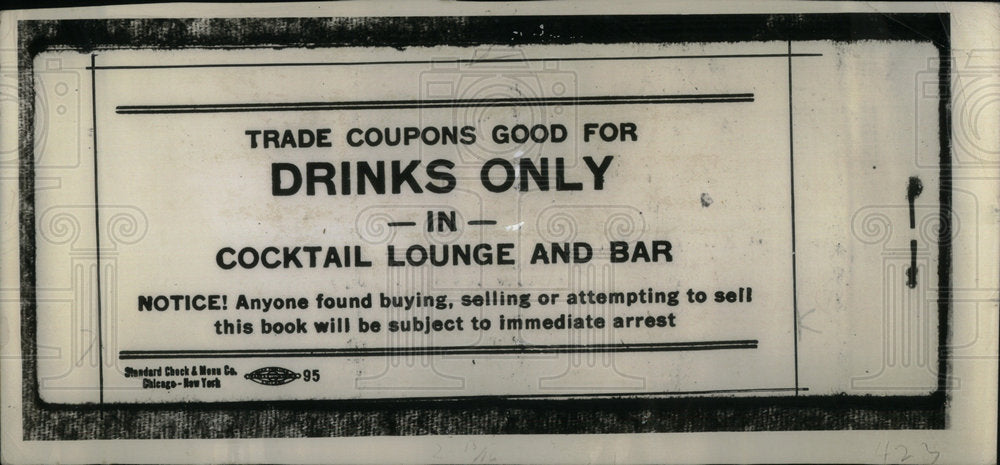 1939 Trade Coupon Cocktail Lounge Bar Drink - Historic Images