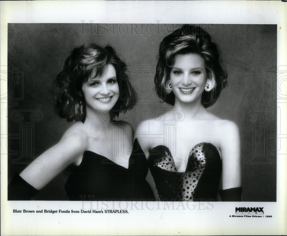 1990 Blair Brown Bridget Fonda Strapless - Historic Images