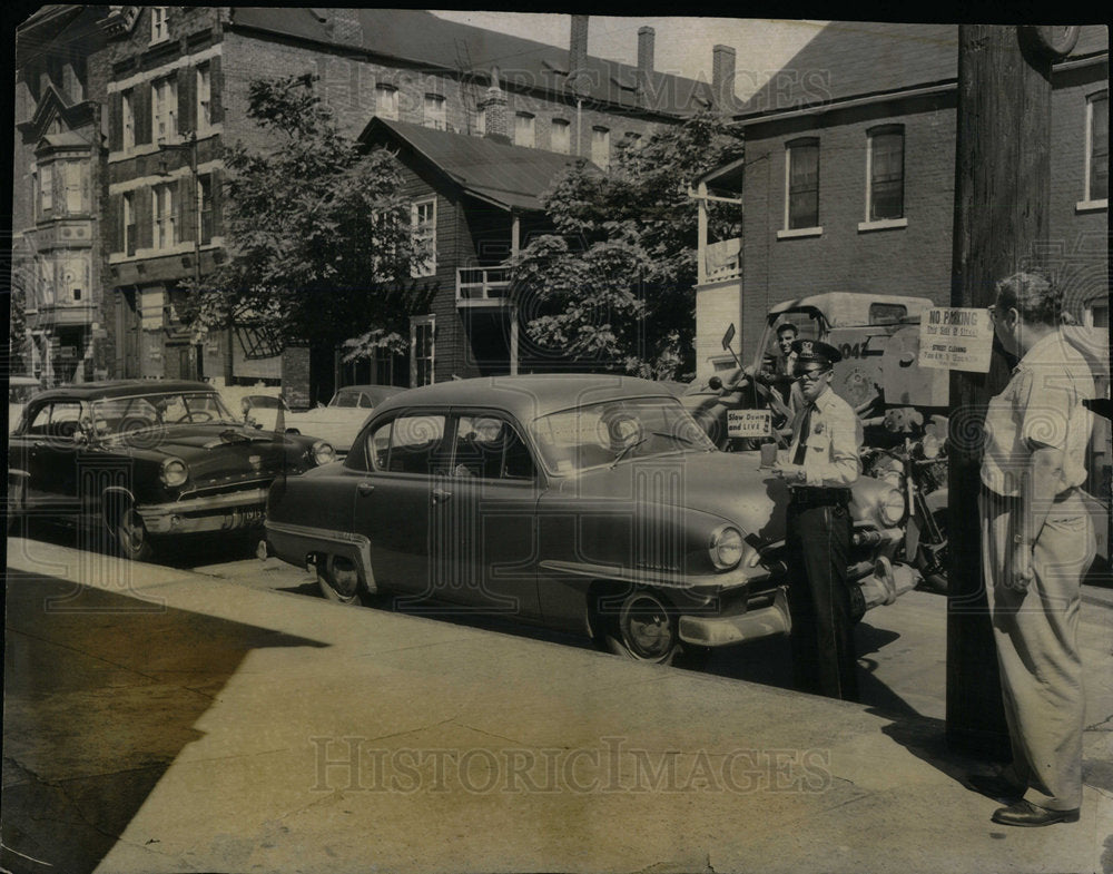 1955 Policeman Robert Valchar Loomis Car - Historic Images