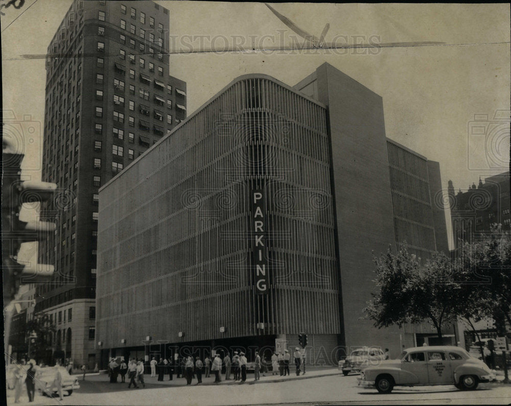 1955 New city garage Delaware  Rush - Historic Images