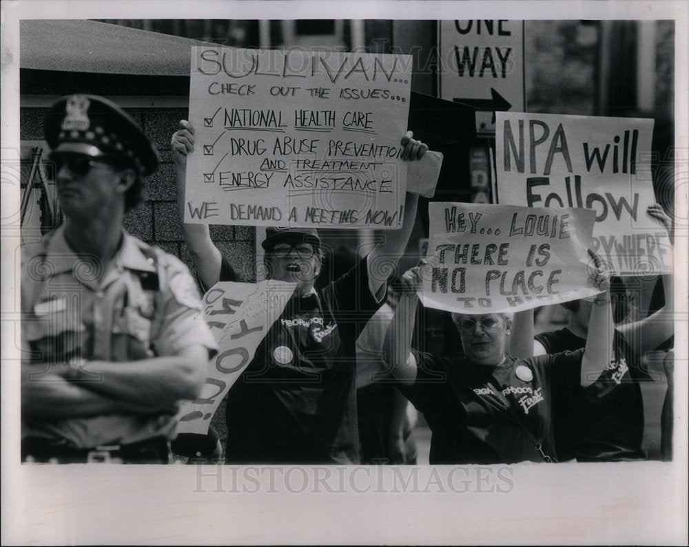 1991 National People action protested Louis - Historic Images