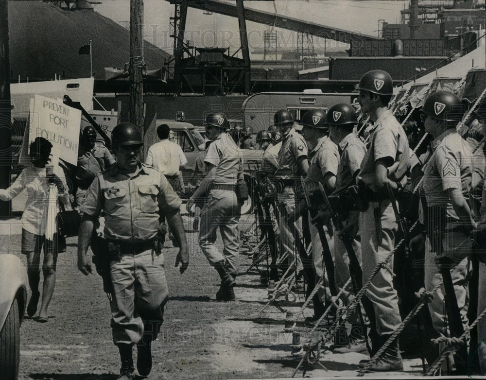 1970 Line of Indiana National Guardsmen - Historic Images