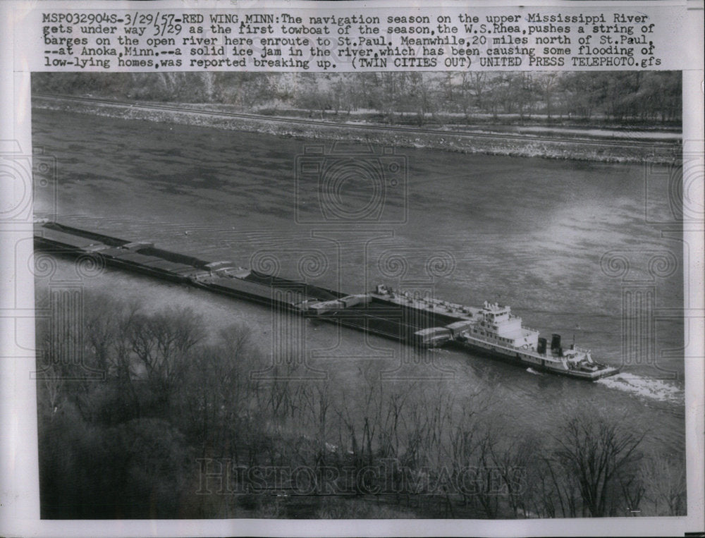 1957 Mississippi River Minnesota - Historic Images