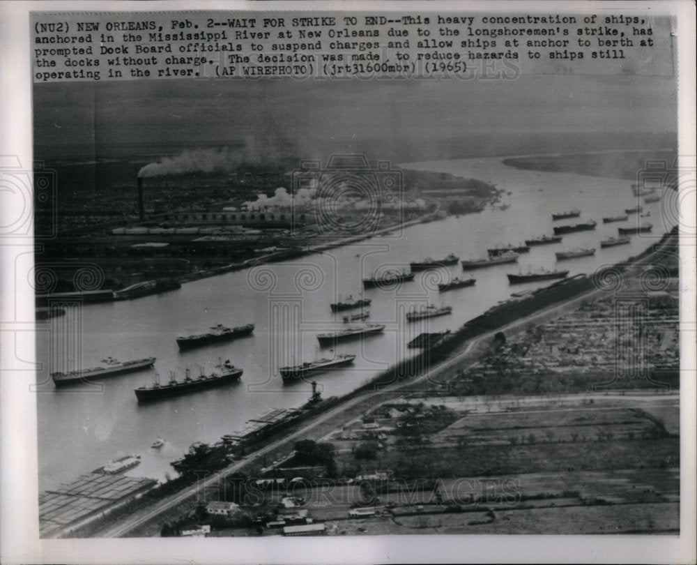 1965 Mississippi River New Orleans strike - Historic Images