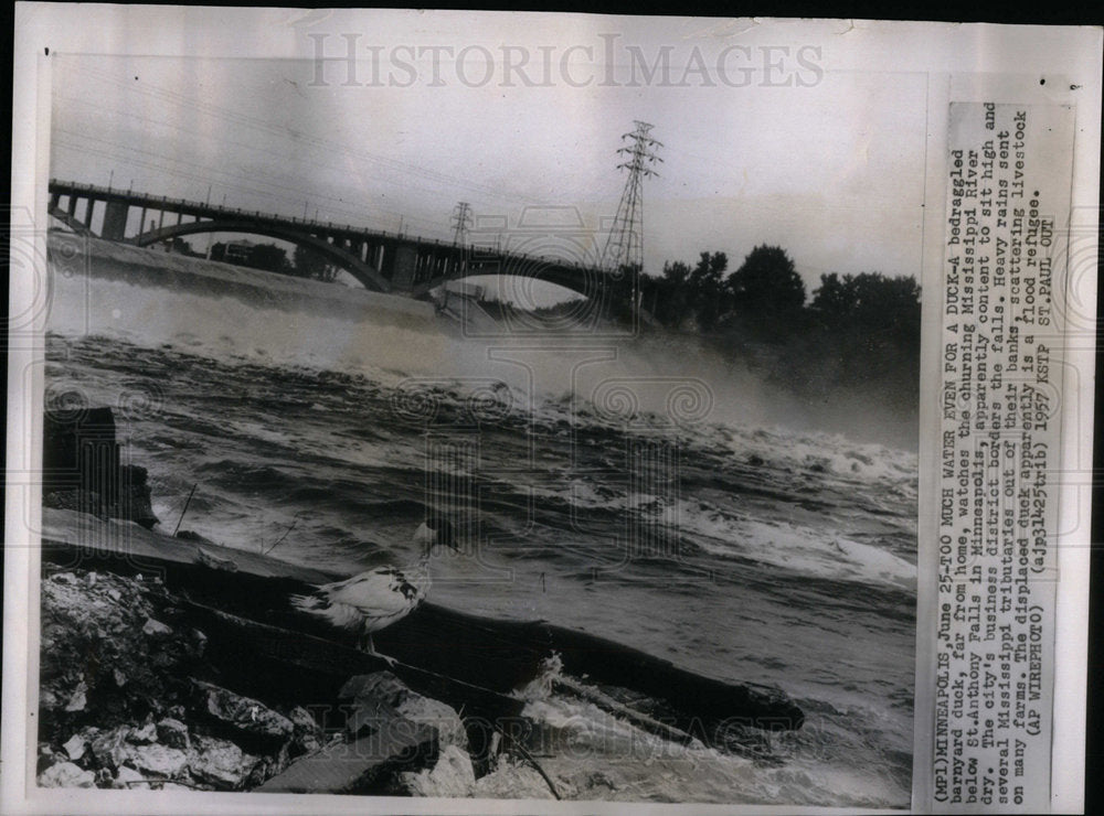 1957 St Antony Falls Minneapolis Mississipp - Historic Images