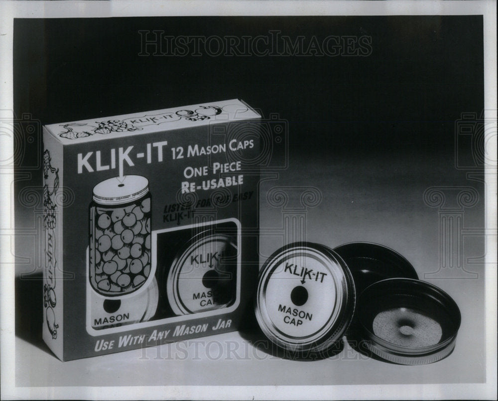 1975 Home Canning Klit It Mason Caps - Historic Images