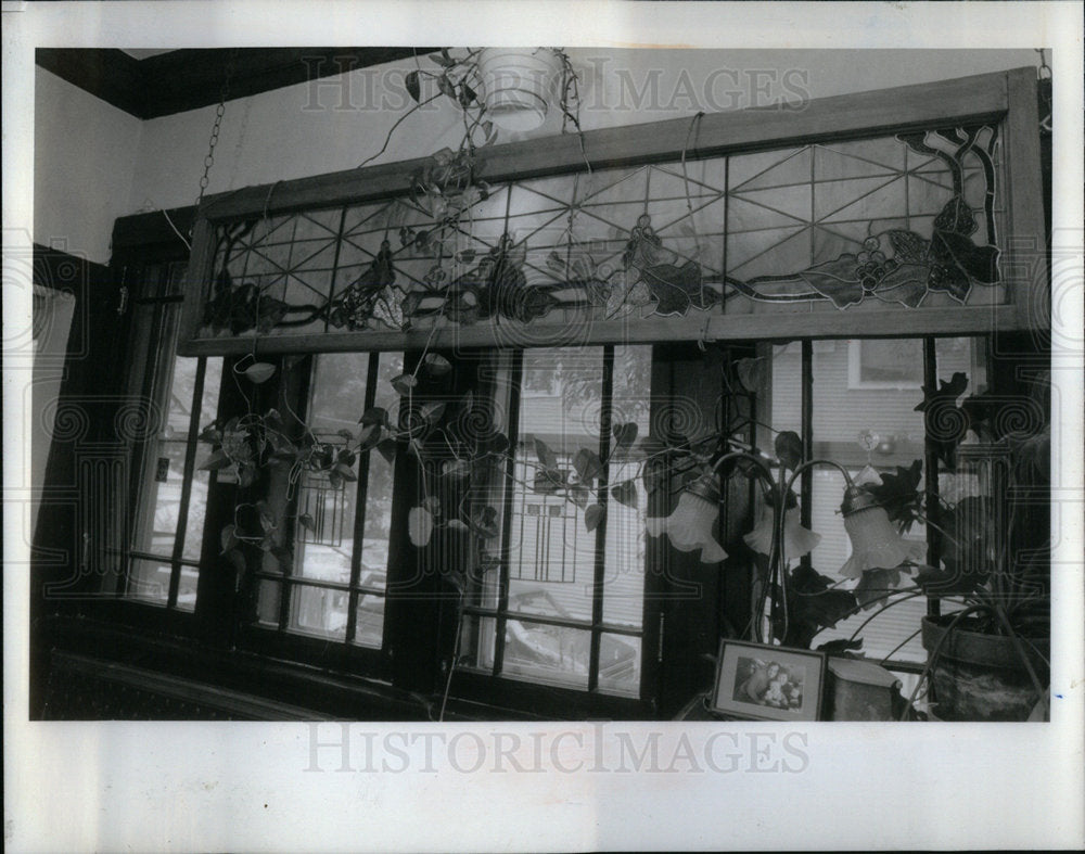 1989 Stained Glass Panel Shepard House - Historic Images