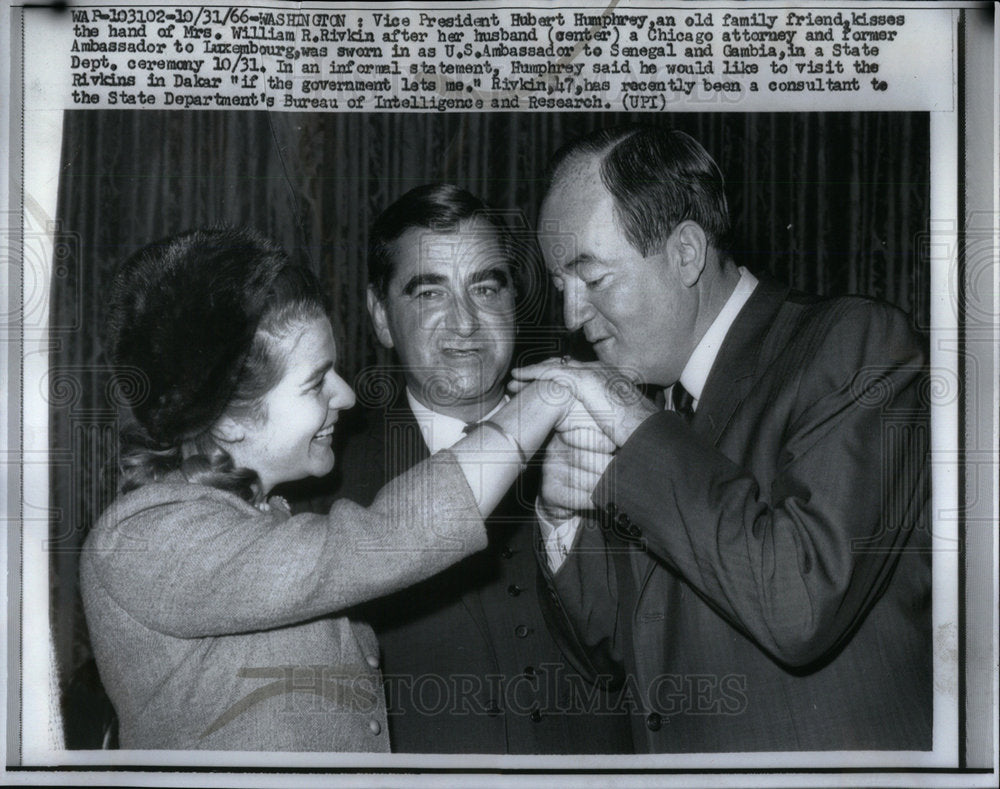 1966 Vice President Hubert Humphrey Rivkin - Historic Images