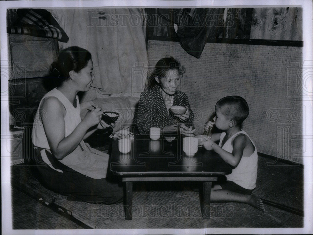 1954 Japanese Home Rice Lunch - Historic Images