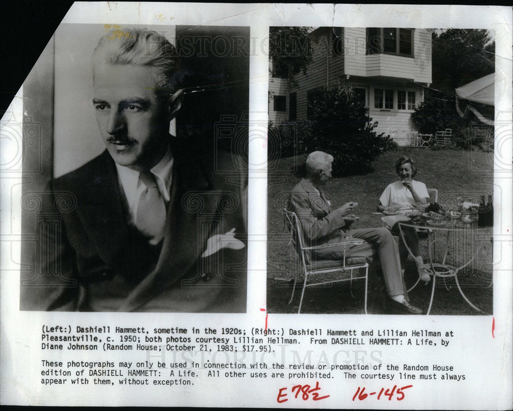 1983 Copies of Press Photos Dashiell Hammett Biography - Historic Images