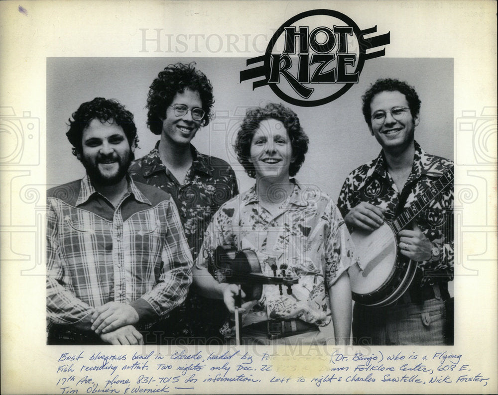 1979 Hot Rize Bluegrass Band Musicians - Historic Images