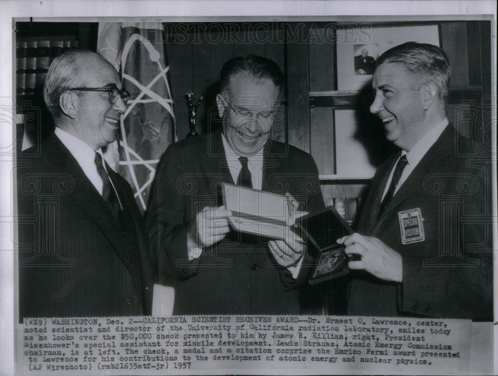 1957 CA Scientist Receives Missile Award - Historic Images