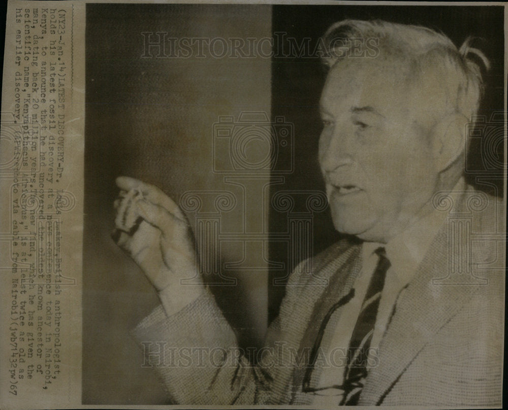 1967 Dr. Louis Leaky British Anthropologist - Historic Images