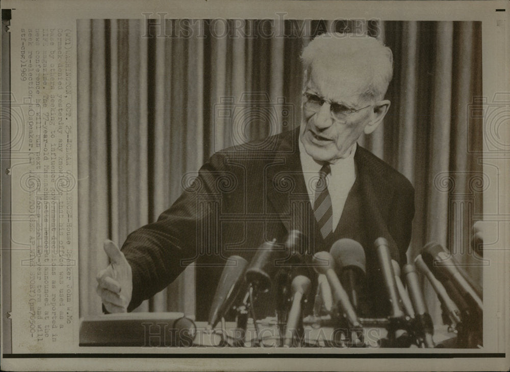 1969 Speaker J McCormack Seeks 23rd Term - Historic Images