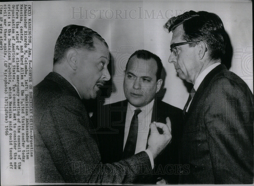 1966 US Argentine Dominican ambassador - Historic Images