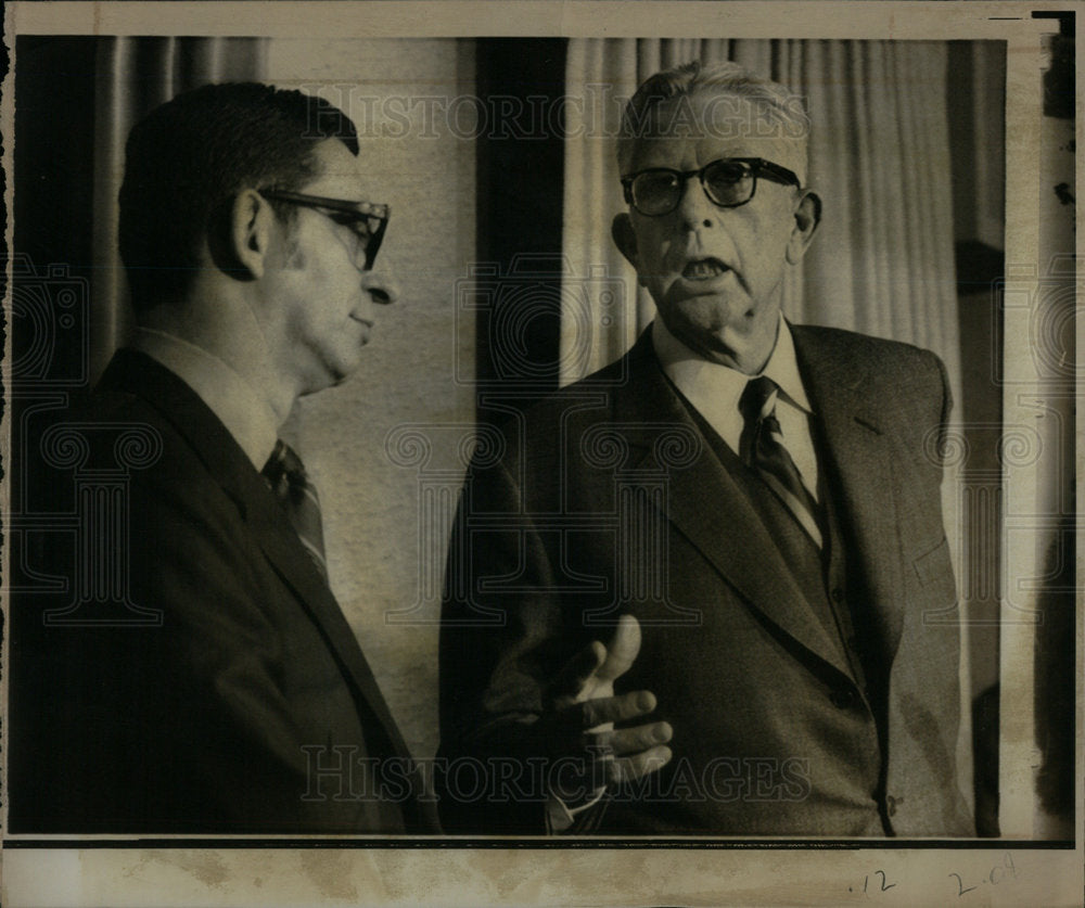 1972 Karsh, Def Sec McElroy School Finance - Historic Images
