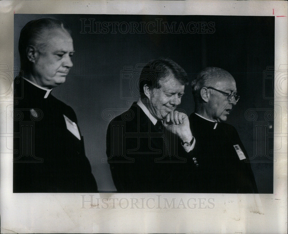 1976 Jimmy Carter with Bishop George Evans - Historic Images