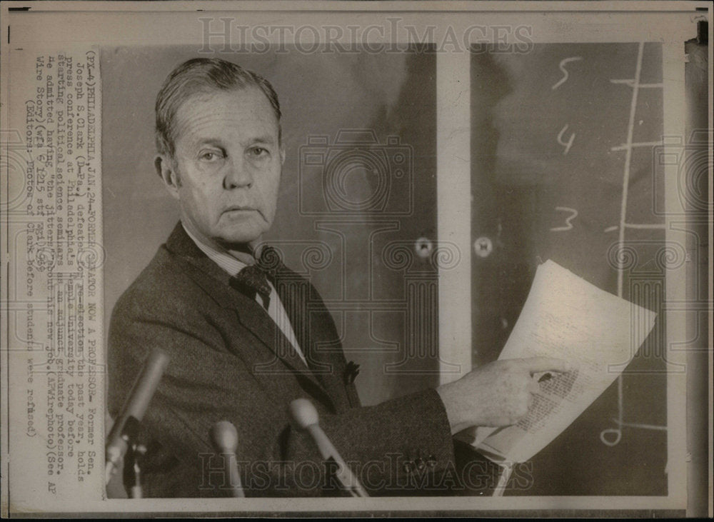 1969 Former Sen. Joseph S. Clark - Historic Images