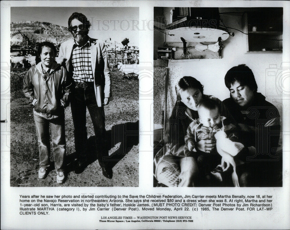 1985 Jim Carrier Marth Benally Navajo AR - Historic Images