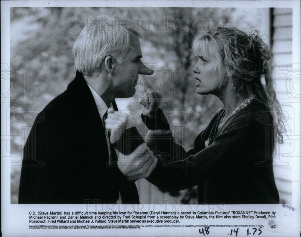 1986 Steve Martin Daryl Hannah Roxanne - Historic Images