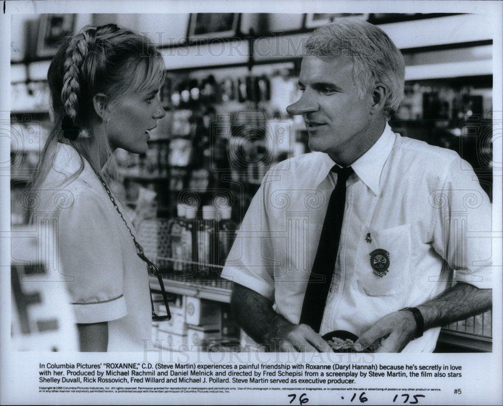 1987 Steve Martin Daryl Hannah Roxanne - Historic Images