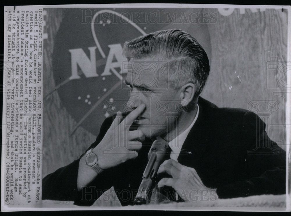 1965 John Hodge Gemini 5 Flight Director - Historic Images