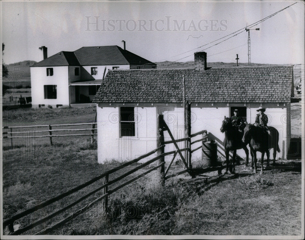 1950 Boys Horse Riding - Historic Images