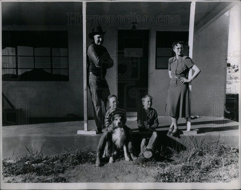 1950 George Family Sits on Porch - Historic Images