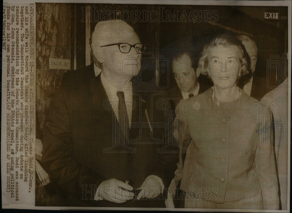 1967 Senator Thomas Dodd and wife - Historic Images