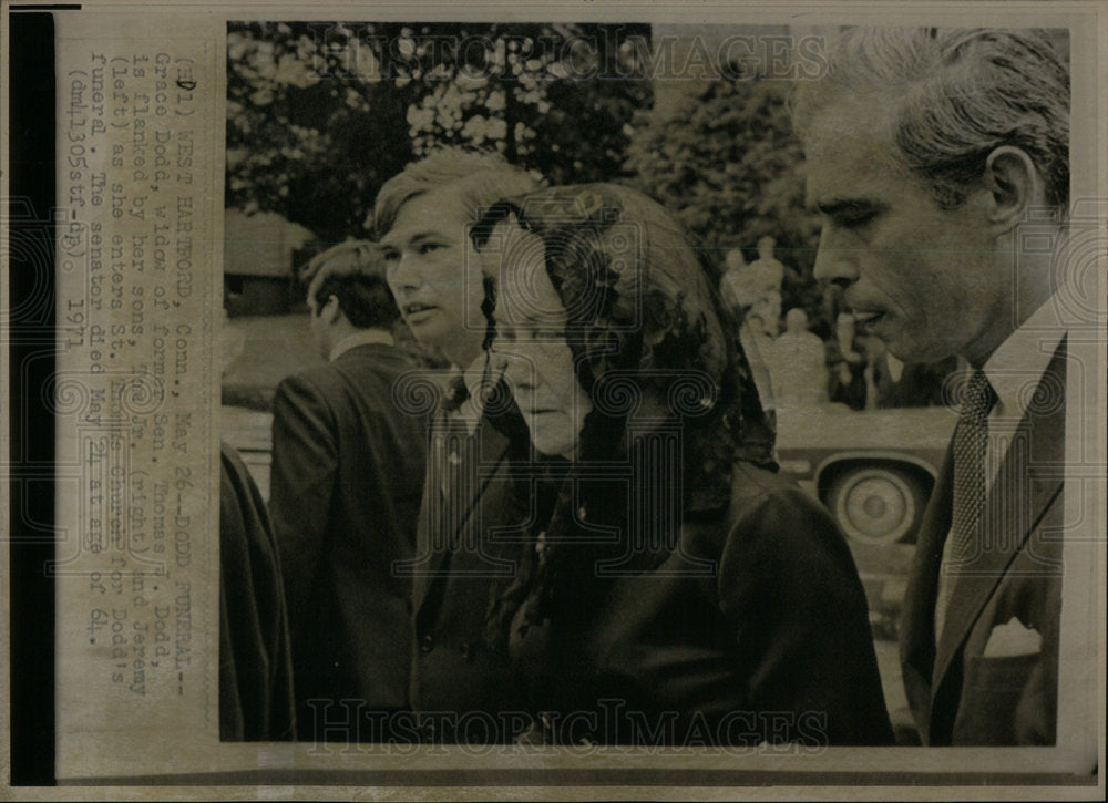 1971 Widow Grace Dodd Former Senator Thomas - Historic Images