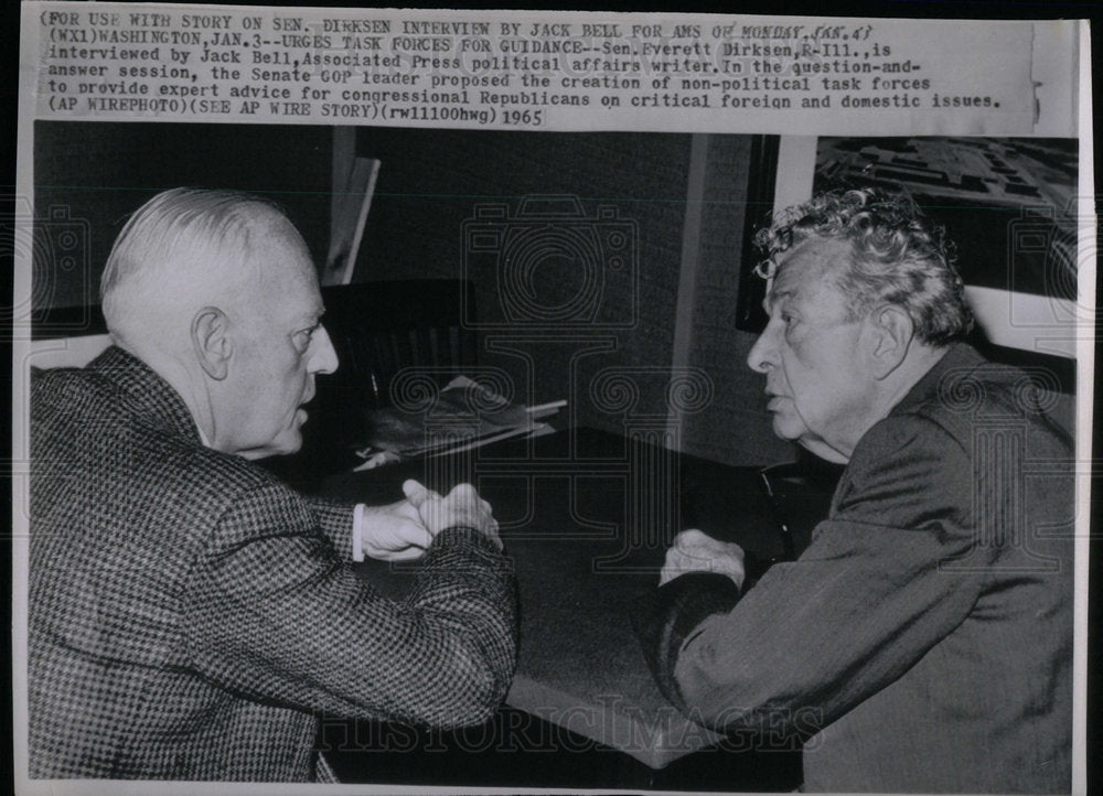 1965 Everett Dirksen Jack Bell Press Writer - Historic Images