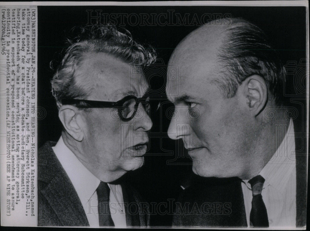 1965 Nicholas Katzenbach Everett Dirksen - Historic Images