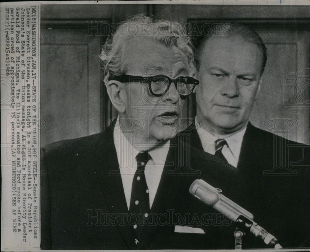 1966 Everett Dirksen Gerald Ford GOP - Historic Images