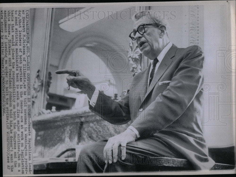 1966 Senator Everett M. Dirksen Washington - Historic Images