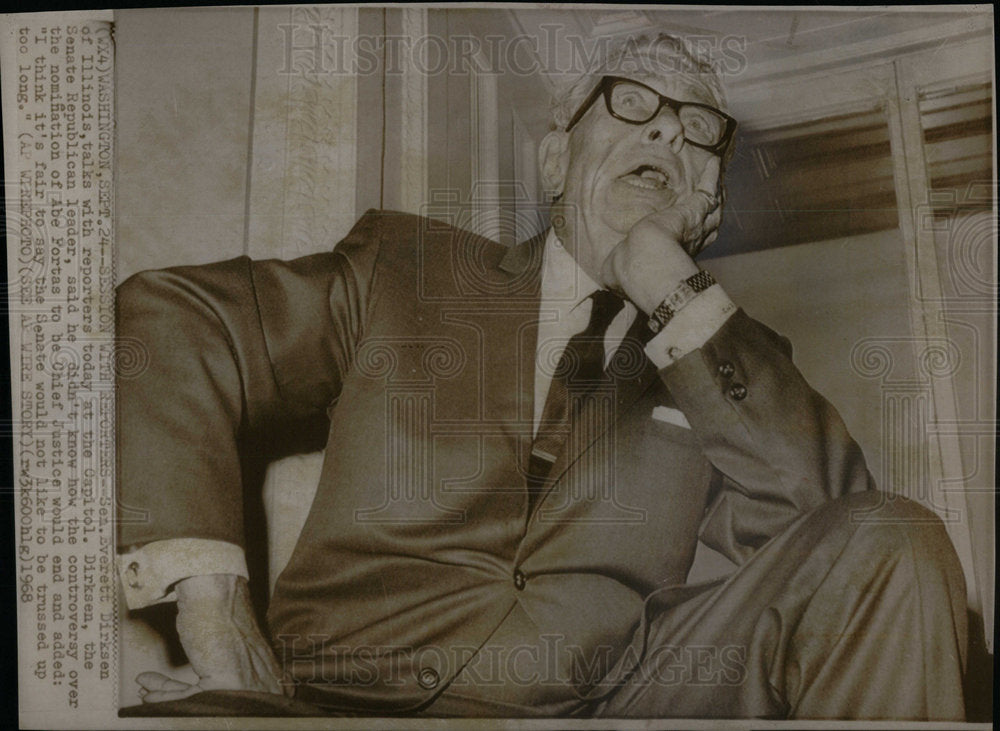 1968 Senate Rep Leader Everett Dirksen - Historic Images