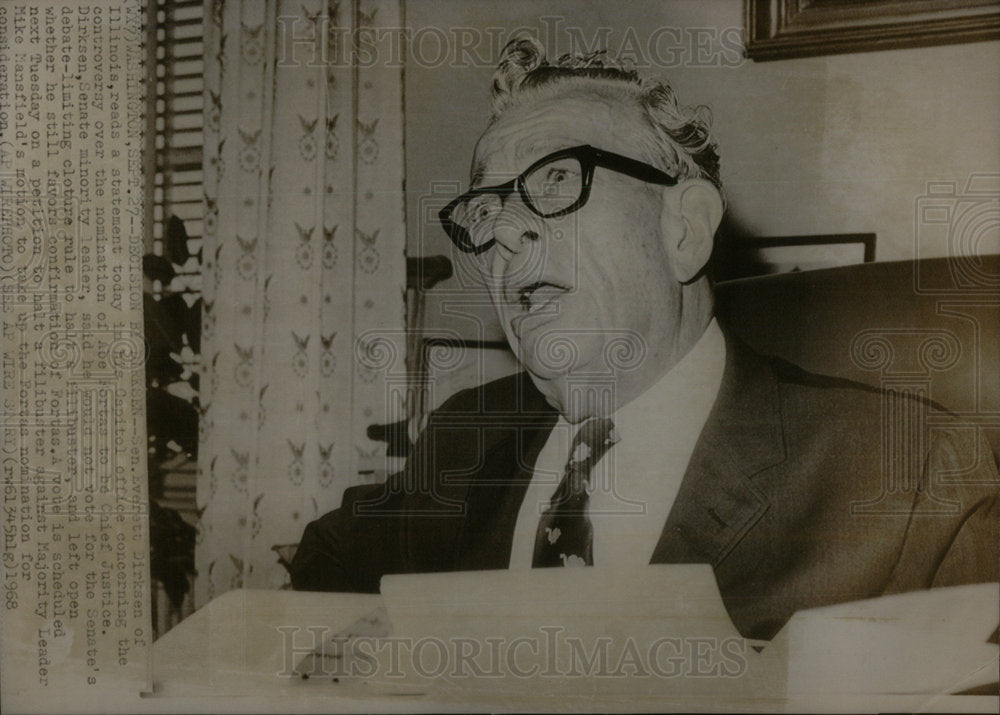 1968 Everett Dirksen &amp; Abe Fortas - Historic Images