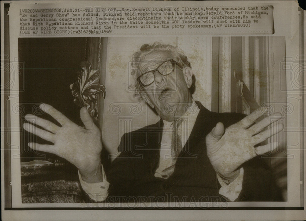 1969 Senator Everett Dirksen Illinois - Historic Images