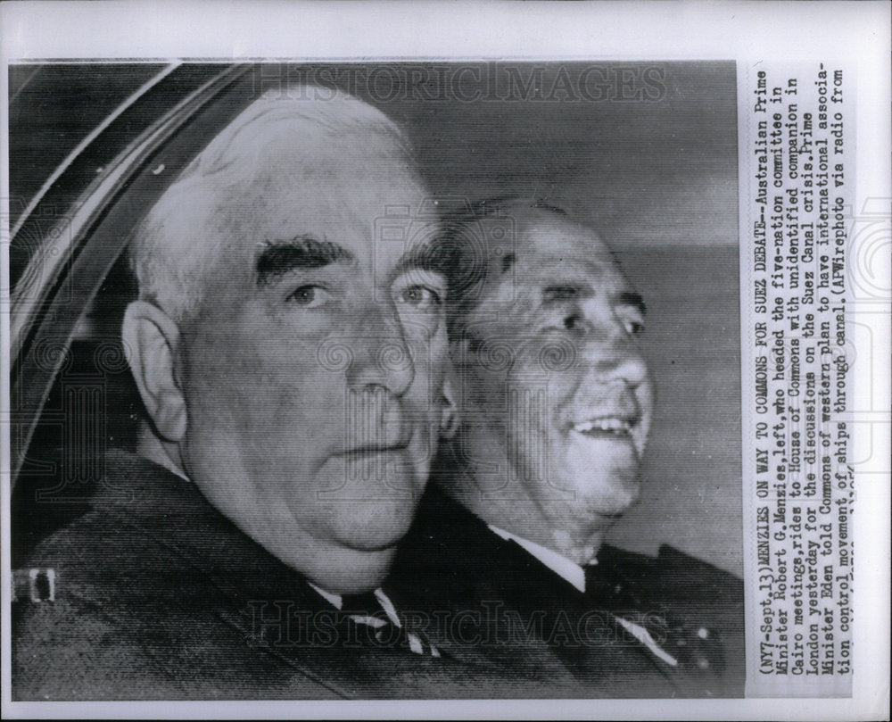 1956 Australian Prime Minister Menzies - Historic Images